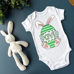 Body bebe Paste personalizat cu nume, model baietel Cute Easter Egg
