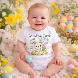 Body bebe personalizat model Primul meu Paste iepuras simpatic