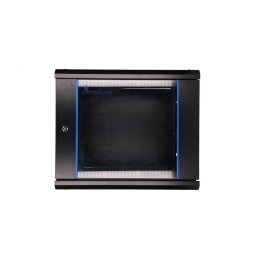 Cabinet rack 9u 600x450 negru, montaj pe perete