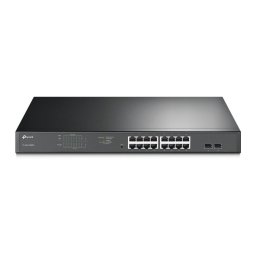 Switch SWITCH TP-LINK 16 porturi Gigabit, 16 x POE 192W total power, 2 x SFP, carcasa metal, ''TL-SG1218MPE'' (include timbru verde 1 leu)