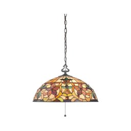 Elstead QZ-KAMI-P - Candelabru Tiffany KAMI cu lanț, 3xE27/60W/230V
