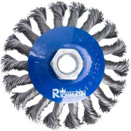 Perie sarma otel, tip cupa, cu toroane, M14, 100 mm, Richmann GartenVIP DiyLine
