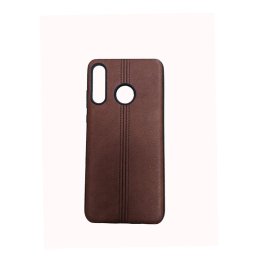 Husa Telefon Silicon Huawei P30 Lite Brown Leather