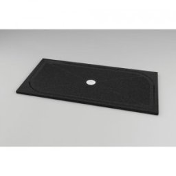 Cadita de dus rectangulara negru granit SanSwiss model Marblemate