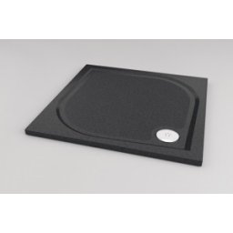 Cadita de dus 90x120cm rectangulara negru granit SanSwiss model Marblemate