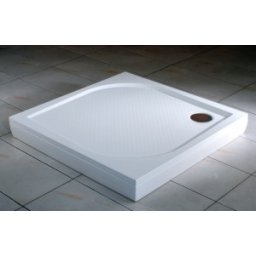 Cadita de dus patrata 100cm Sanswiss gama Marblemate negru granit