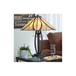 Elstead QZ-ASHEVILLE-TL - Lampă de masă Tiffany ASHEVILLE 2xE27/60W/230V