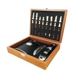Set cadou Sah cu Plosca, pahare, tirbuson si palnie - WZ3597