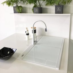 Set complet Chiuveta bucatarie granit CookingAid Kinga LX8620 Alb Polar+ Baterie Newmix 90