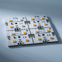 MatrixMini-4-4080 Modul LED Nichia (2x2) alb cald 2700K 274lm 16 LED-uri 24V 1.92W 6x6cm (75000 lm/mp)