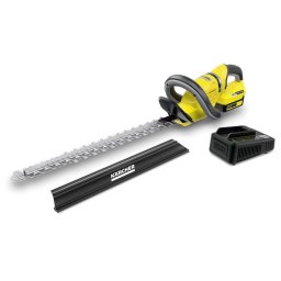 Foarfeca de tuns gardul viu cu acumulator HGE 18-50 Battery Set include un acumulator și un încărcător rapid în set.