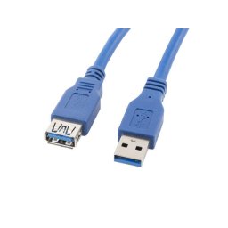 Cable Lanberg CA-US3E-10CC-0018-B (USB 3.0 M - USB 3.0 F; 1,8m; blue color)