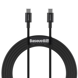 Superior, Fast Charging, USB Type-C la USB Type-C 100W 1m, Negru