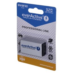 Rechargeable batteries everActive Ni-MH 6F22 9V 320 mAh Professional Line