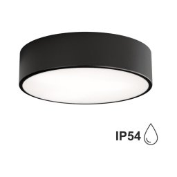 Plafonieră pentru baie CLEO 2xE27/24W/230V d. 30 cm neagră IP54