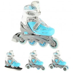 Role Reglabile 4in1 Nils Extreme NH18331 Albastru/Gri