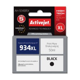 Activejet AH-934BRX ink for HP printer; HP 934XL C2P23AE replacement; Premium; 50 ml; black
