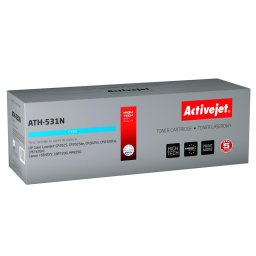 Activejet ATH-531N toner for HP printer; HP 304A CC531A, Canon CRG-718C replacement; Supreme; 3200 pages; cyan