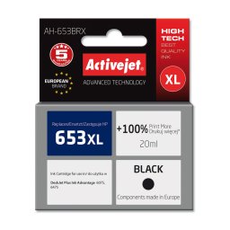 Activejet AH-653BRX Ink for HP printers; Replacement HP 653XL 3YM75AE; Premium; 720 pages; black