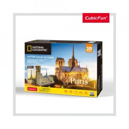 Cubic Fun - Puzzle 3D si Brosura-Notre Dame Paris 128 Piese