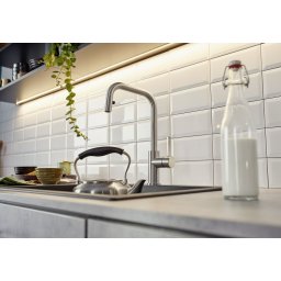 Baterie inox bucatarie Blanco Jandora S cu dus extensibil- finisaj inox periat