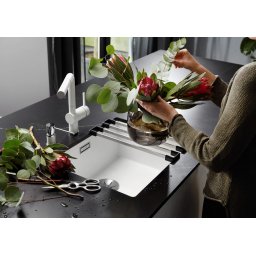 Set Chiuveta Blanco Subline 500 U alba+ baterie Linus S+dozator lato+filtru impuritati