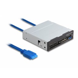 Cititor de carduri 3.5" cu 6 sloturi + USB-A, Delock 91759