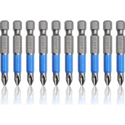 Set 10 Biti 50mm - Biti Surubelnita Magnetici S2 PH2