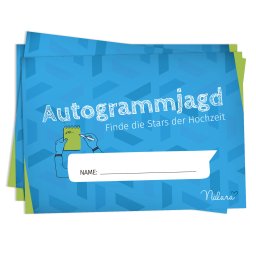 Spielehelden Vânătoare de autografe 10 întrebări despre caracteristici personale a 50 de bucăți. Imprimarejucăușă DIN A5 (AMZPKS6)
