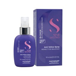 Tratament spray leave-in pentru neutralizarea tonurilor de galben Alfaparf Semi di Lino Blonde Anti-Yellow Spray, 125 ml