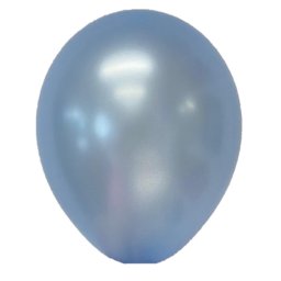 Set 100 baloane latex metalizat albastru deschis 13 cm