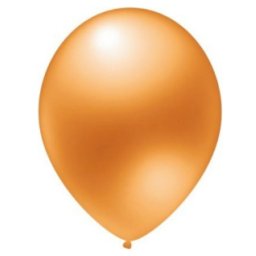 Set 100 baloane latex metalizat portocaliu deschis 13 cm