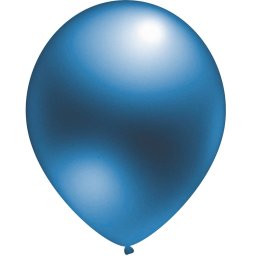 Set 25 baloane latex metalizat sidef albastru 28cm