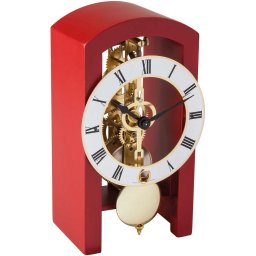 Ceas de birou mecanic Hermle 23015-360721 rosu