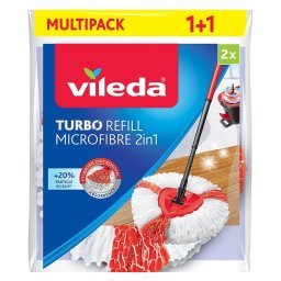Set 2 rezerve pentru mop rotativ, Microfibra, Multicolor