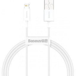 Superior, Fast Charging Data Cable pt. smartphone, USB la Lightning Iphone 2.4A, 2m, alb