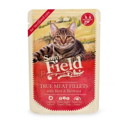 Sam's Field True Meat Fillets for sterilized cats - Beef & Beetroot 6 x 85 g