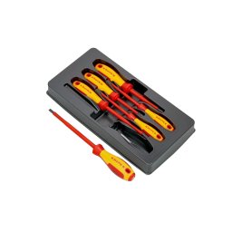 Set 6 surubelnite KNIPEX VDE Slim cu cap drept, Phillips si Pozidriv, pentru electricieni, testate la 1000 V, fabricat in Germania 00 20 12 V04