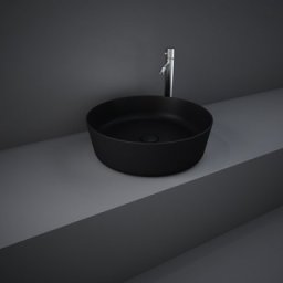 Lavoar rotund Rak Feeling 42cm negru mat