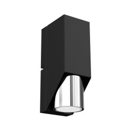 Aplică WALL 1xGU10/8W/230V neagră/crom lucios