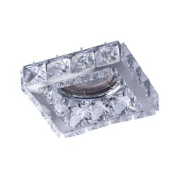 Plafonieră încastrată ESTER 1xGU10/50W/230V pătrată crom mat Azzardo AZ4410