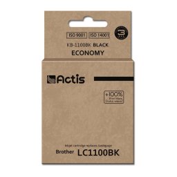 Actis KB-1100Bk ink for Brother printer; Brother LC1100BK/LC980BK replacement; Standard; 28 ml; black