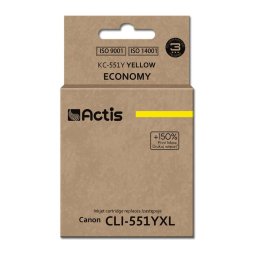 Actis KC-551Y ink for Canon printer; Canon CLI-551Y replacement; Standard; 12 ml; yellow (with chip)