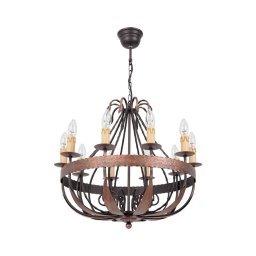 Lustra cu lant LOARA 10xE14/60W/230V