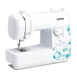 Masina de cusut X17S, 17 cusaturi, bobinare rapida, butoniera in 4 pasi, iluminare LED, pedala de picior,850 imp/min, alb