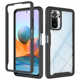 Husa Defense 360 + folie protectie pentru Xiaomi Redmi Note 10 10S, Negru