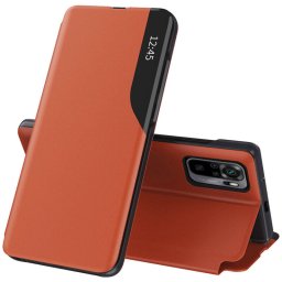 Husa tip carte Xiaomi Redmi Note 10 10S, eFold Book View, Orange