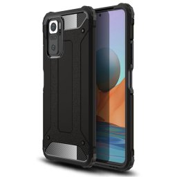 Husa Hybrid Armor pentru Xiaomi Redmi Note 10 10S, Negru
