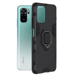 Husa Xiaomi Redmi Note 10 10S, Techsuit Shield Ring, Negru
