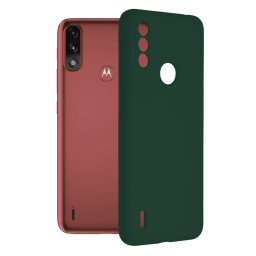 Husa Motorola Moto E7 Power E7i Power, Soft Edge Silicone, Dark Green